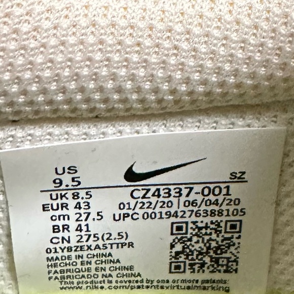 Nike Daybreak DBreak Type Recycled Canvas Iron Grey/Barely Volt White size 9.5 - Picture 14 of 14